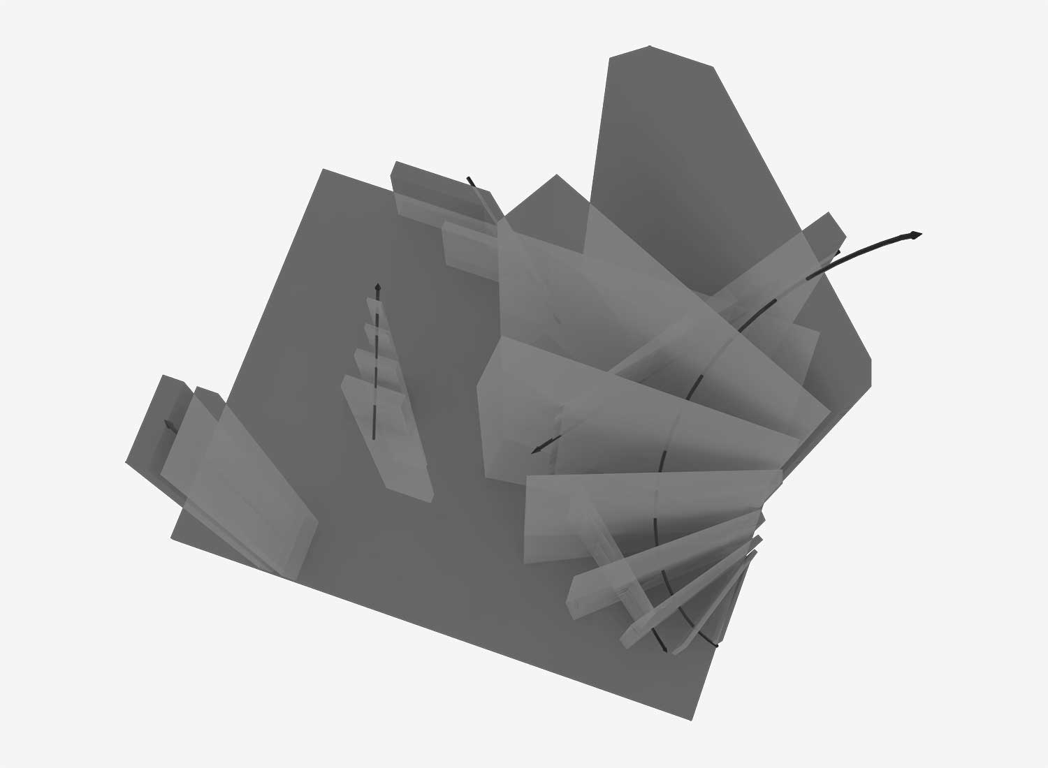 Sketch rendering of physical model