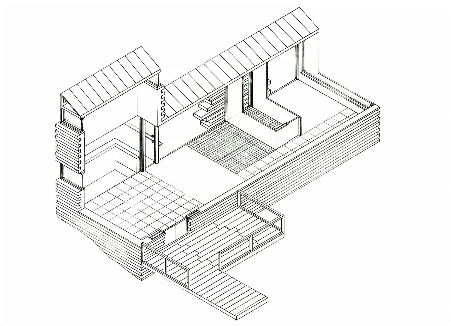 Sectioned axonometric