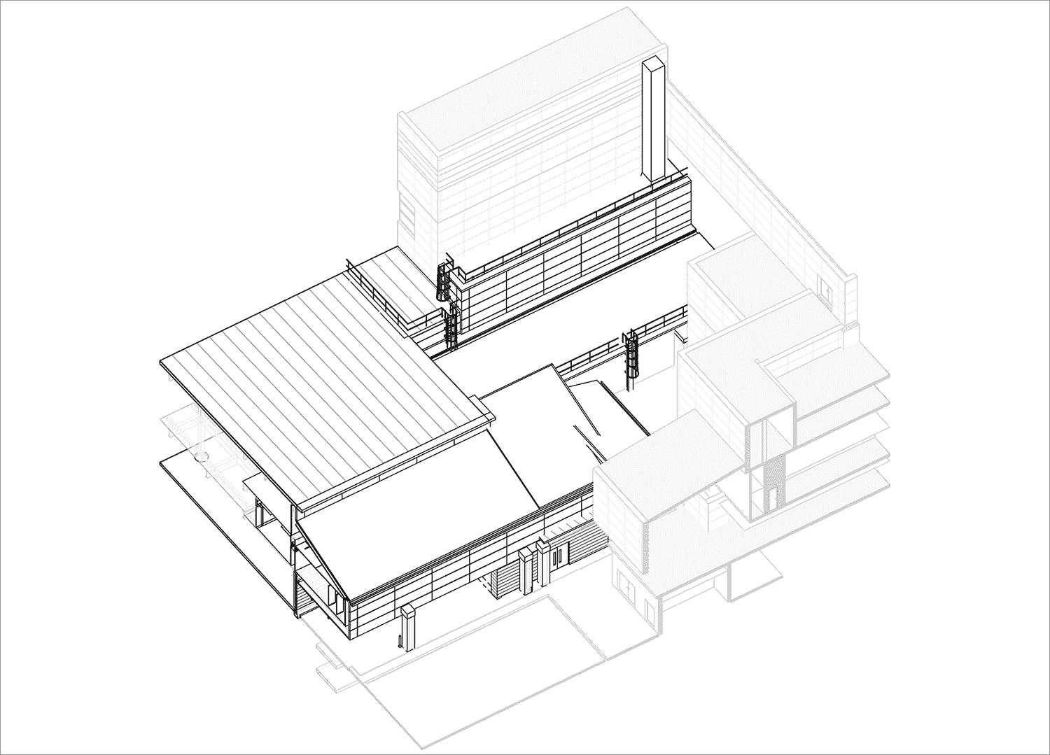 Partial gate 3D exterior view