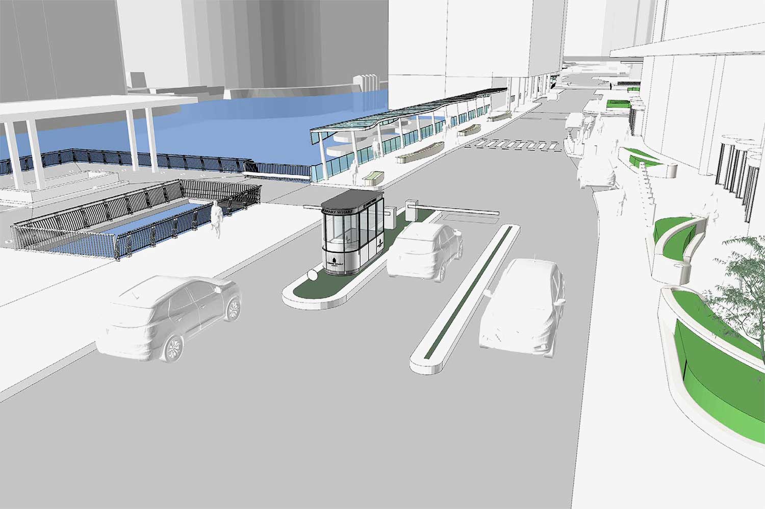 Schematic 3D area rendering