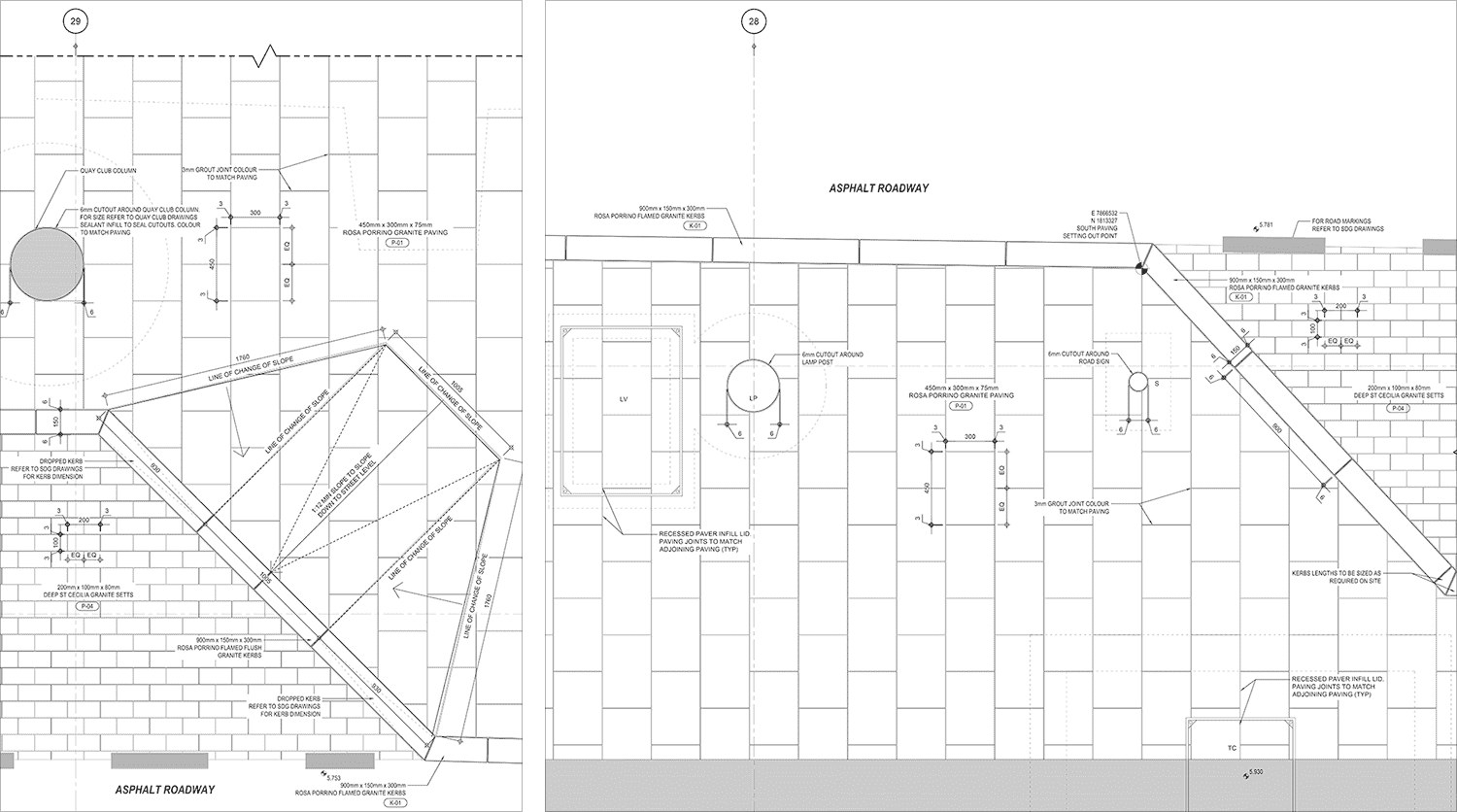 Surface finishes detail plans