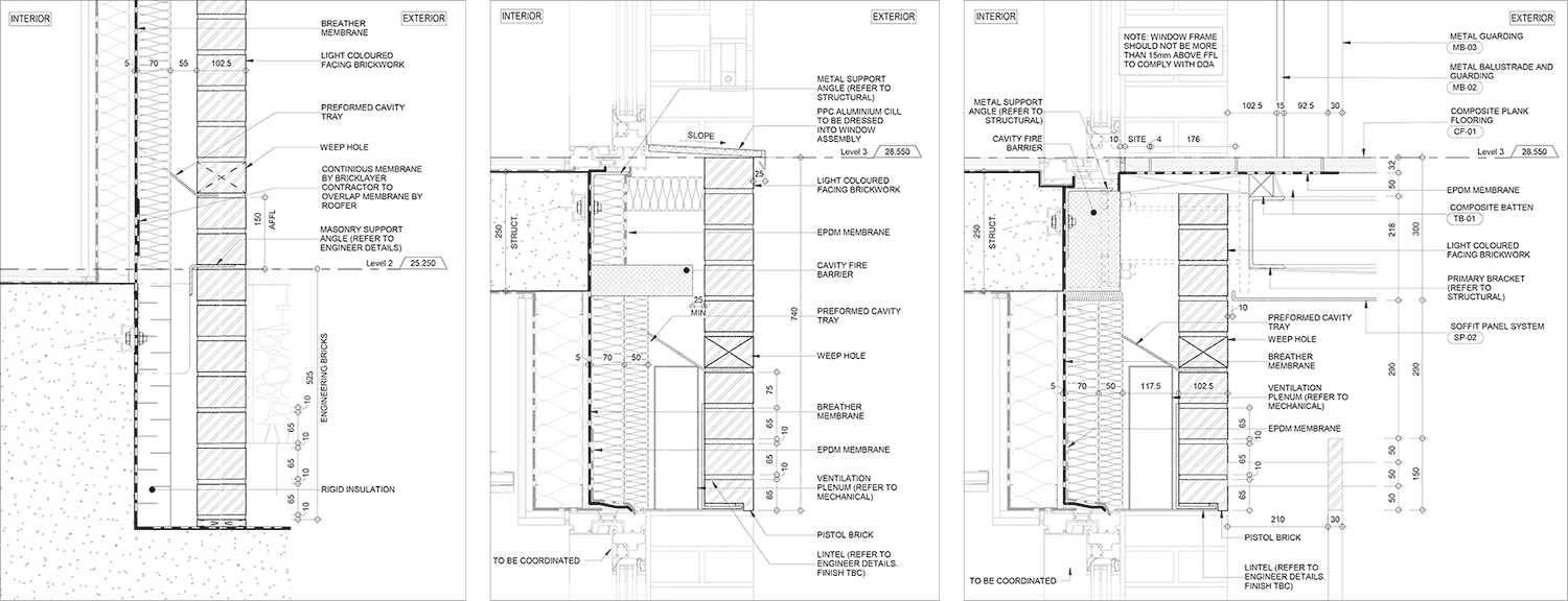 Close up section details